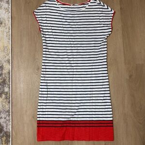 Boden Striped T-shirt Dress 8 Long